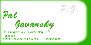pal gavansky business card